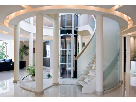 Chi tiết về dòng thang máy kính Mitsubishi